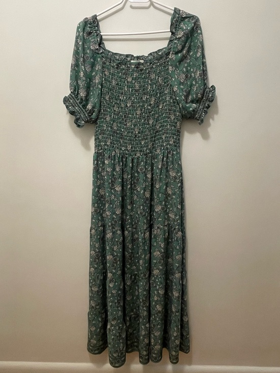 Max Studio Dresses & Skirts - Max Studio Green Floral Smocked Maxi Summer Dress